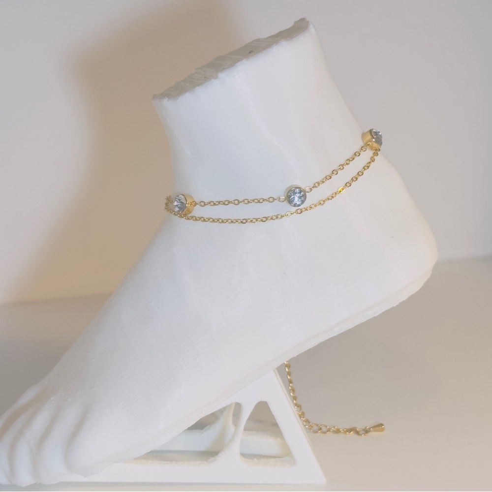 Silver surfer anklet